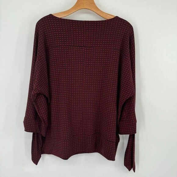 The limited woman's knit shirt top open sleeve red pattern size 1X plus - Picture 9 of 10